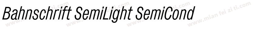 Bahnschrift SemiLight SemiCondensed字体转换